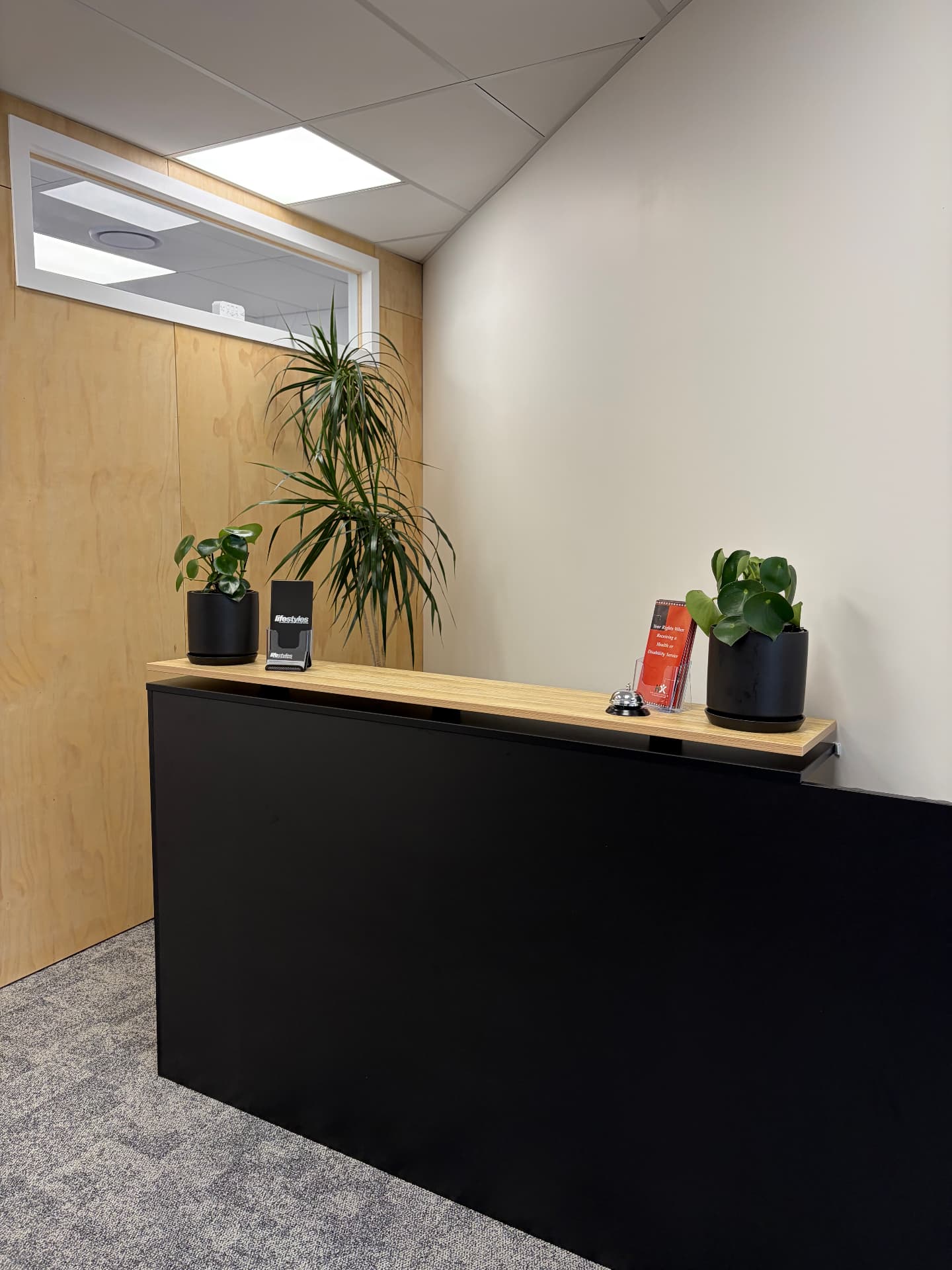 Reception at the Warkworth clinic